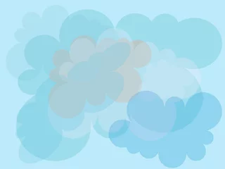 Behangcirkel Pattern cloud blue vector illustration isolated © Ihor