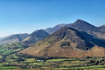 Fototapeta na wymiar A view of Causey Pike from Catbells
