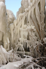 Eislandschaft nach Wintersturm