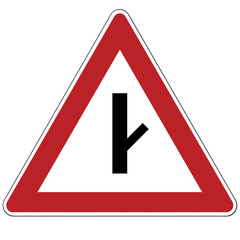 Priority sign. Adjacent secondary road. Russia