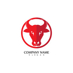 Bull horn logo and symbol template icons app