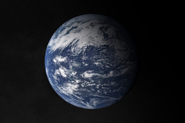 View of blue planet Earth Atlantic Ocean in space with her atmosphere 3D rendering elements of this image furnished by NASA