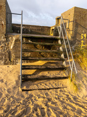 picture with stairs and sand texture