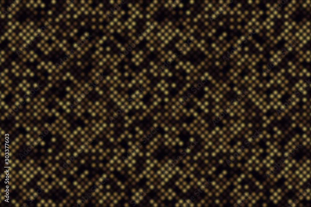 Poster abstract background consisting of small multicolored pixels and squares with blur effect.