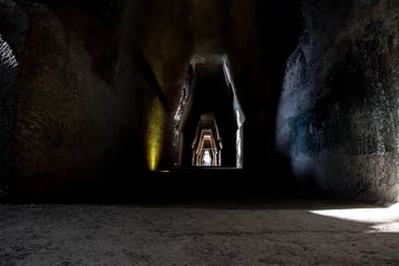 Fototapete Bacoli, Naples. 20 September 2019. The entrance to the famous cave of the Cumaean Sibyl, the priestess of the oracle of Apollo. © Imma