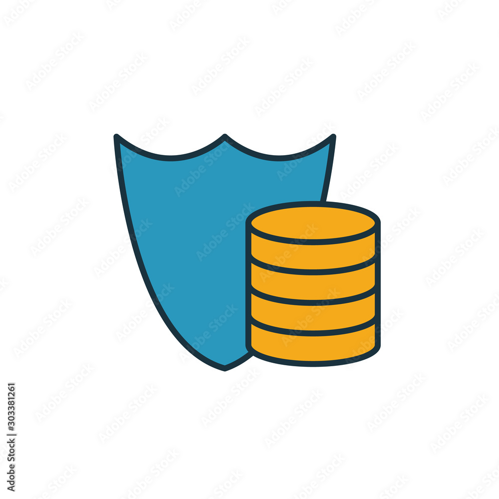 Poster data protection icon. simple element from security icons collection. creative data protection icon u