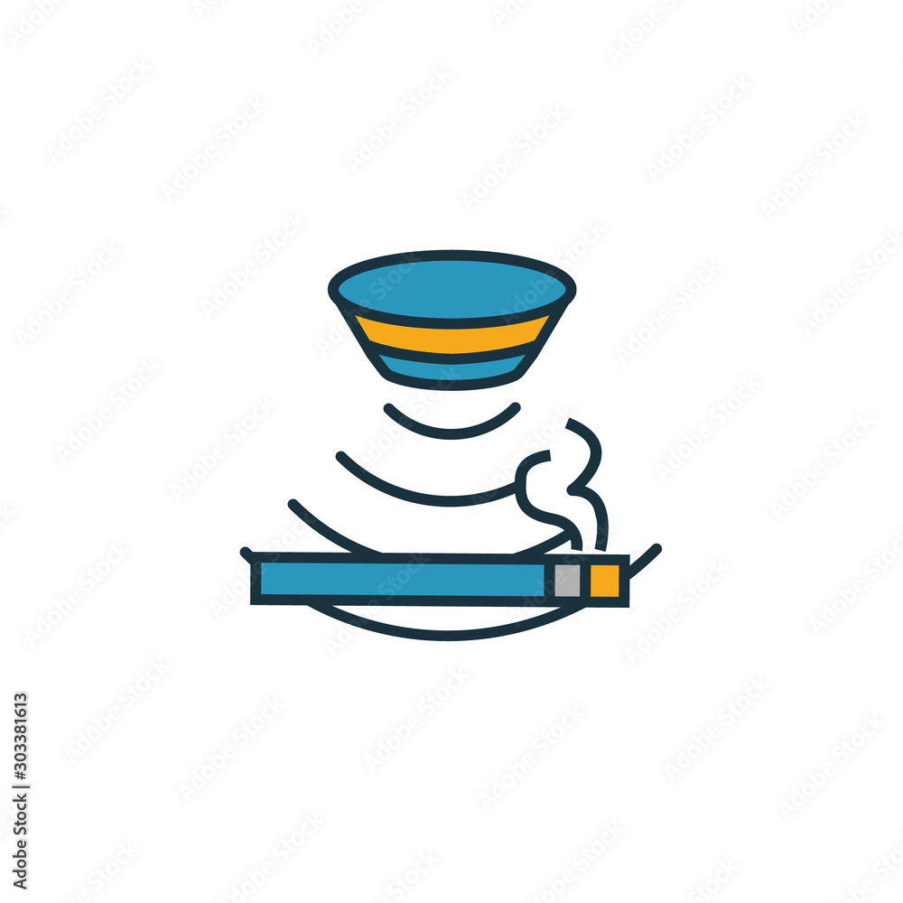 Poster smoke detector icon. simple element from sensors icons collection. creative smoke detector icon ui, 