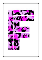 Abstract Painting Watercolor Typography Letter F