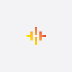 Logo Letter H Unique, Concept Letter H With Gradient Color.