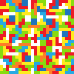 Abstract seamless background of color bricks