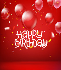 Happy birthday wishes vector card