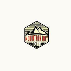 International Mountain Day on 11 December, Mountain logo Design, Mountain Template