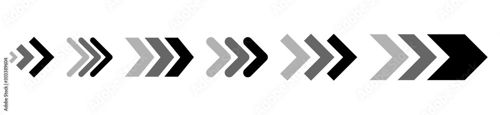Poster arrows vector collection with elegant style and black color. set of 6 styles arrows