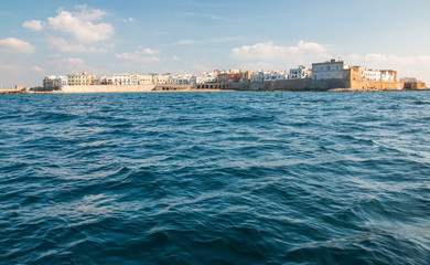 Panoramic view of Gallipoli, a village near ionian sea, Apulia, Salento, Italy