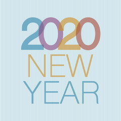 2020 A Happy New Year logo. 2020 A Happy New Year congrats. vector eps