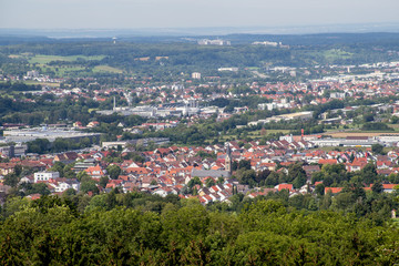 Fototapeta na wymiar Blick von Staufeneck ins Filstal
