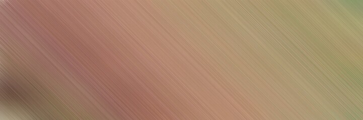 abstract colorful horizontal advertising banner texture with diagonal lines and rosy brown, pastel brown and dark khaki colors and space for text and image