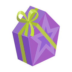 Giftbox vector icon.Cartoon vector icon isolated on white background giftbox.