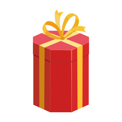 Gift box vector icon.Cartoon vector icon isolated on white background gift box.