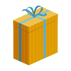 Gift box vector icon.Cartoon vector icon isolated on white background gift box.