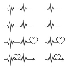 Heartbeat icon - vector.