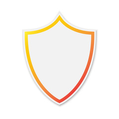Colorful vector Shield icon.
