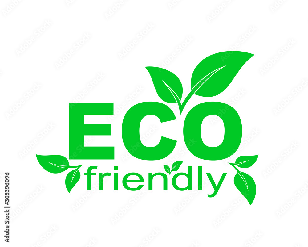 Poster eco friendly environment. vector design element.