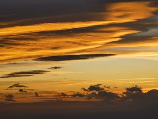 sunset in the mountains