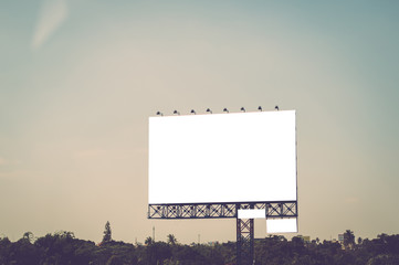 Blank billboard for new advertisement