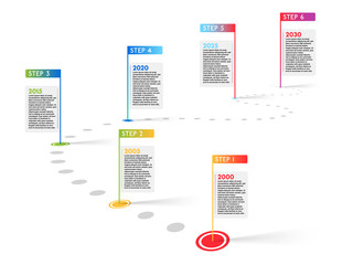 Timeline infographic design vector and marketing icons. Vector infographics timeline design template