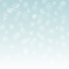 blue winter background with snowflakes