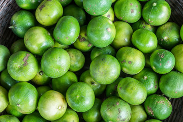 Green lime lemon close up background