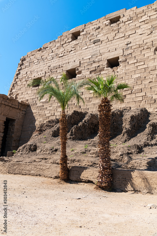 Canvas Prints Egyptian Wall Building Technique Karnak Temple 