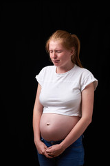 abrupt change in mood in pregnant women. upset pregnant.