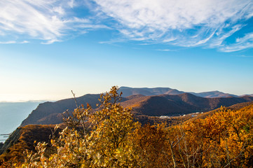 sunset over the mountains