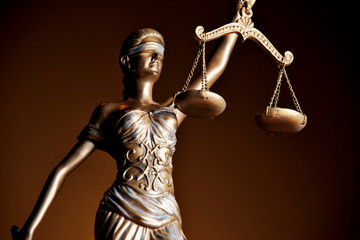 Bronze Themis statue - symbol of Justice