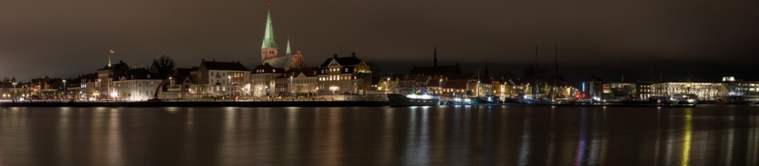 Elsinore Skyline at night, Denmark