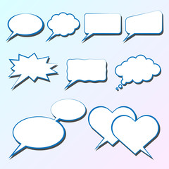 cloud for text talk bubble message blank icon