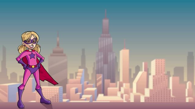 Super Girl City Background