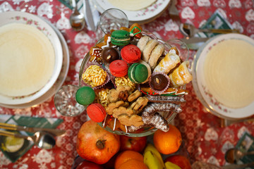 Slovak traditional Christmas dinner and look of table