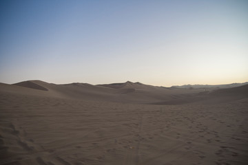 La Huacachina oasis in Ica desert, Peru