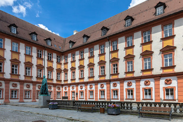 Exterior of the old palace in center of Bayreuth, Germany