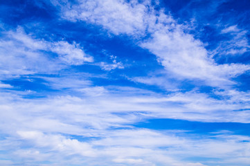 Naklejka na ściany i meble Blue sky with clouds texture for background.