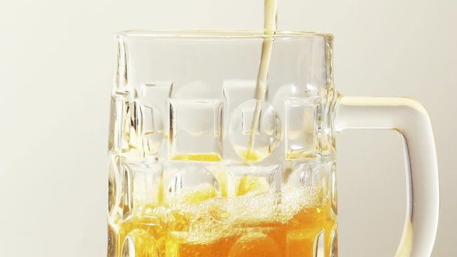 Pouring beer into a glass