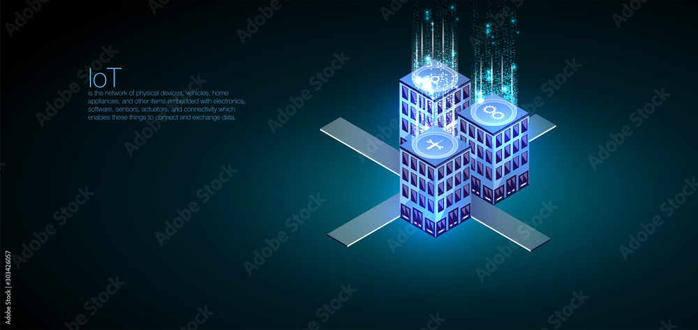 Poster perfect for web design, banner and presentation. data analysis and visualization isometric landing p