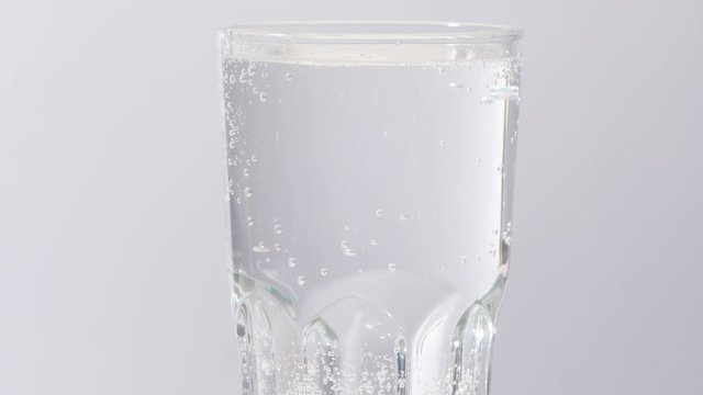 Bubbles in soda close up