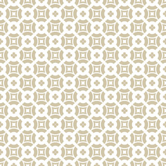 Vector golden floral seamless pattern. Luxury geometric background with flowers