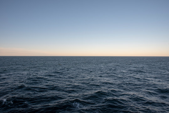 Ocean Horizon With Blue Sky Water