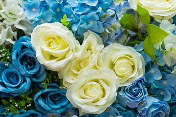 Bouquet of rose flower close up in love wedding ceremony