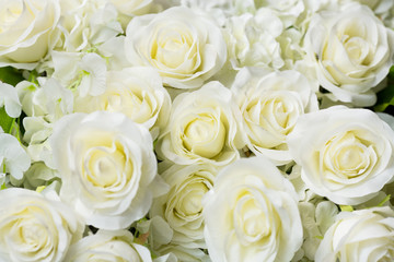 Obraz na płótnie Canvas Bouquet of rose flower close up in love wedding ceremony